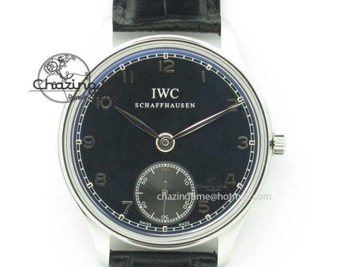 MIROTIME 0401 Casual Portuguese IW371405 ZF 1:1 Best Edition SS White Dial Silver Markers On Black Leather Strap A 7305